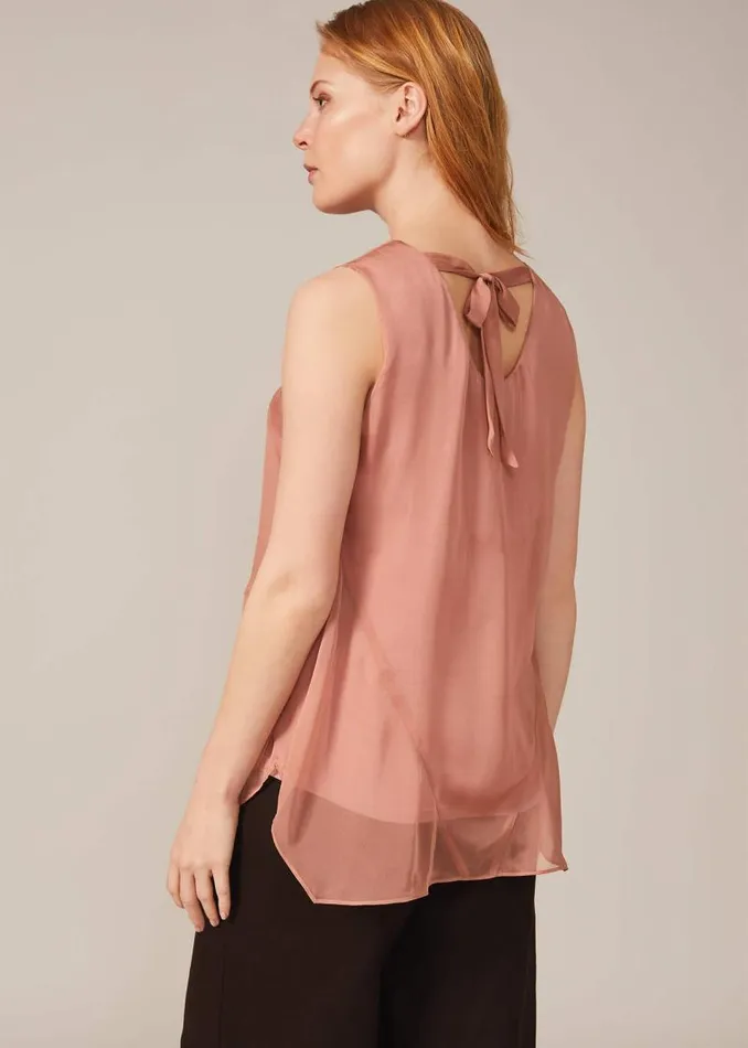 Leowa Silk Blouse Blush Women Phase Eight Shirts and Blouses