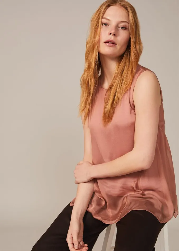 Leowa Silk Blouse Blush Women Phase Eight Shirts and Blouses