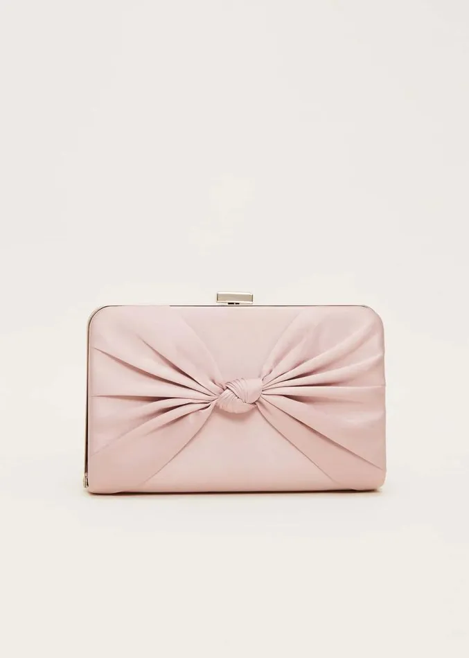 Light Pink Satin Clutch Box Antique Rose Women Phase Eight Bags and Clutches
