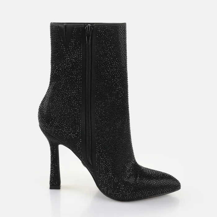 Linda Ankle Shine 8211 Vegan Satin 8211 Black Black Buffalo Boots and AnkleBoots Linda Ankle Shine 8211 Vegan Satin 8211 Black Black Buffalo Boots and AnkleBoots