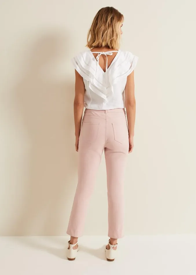 Lindsey Cropped Straight Leg Jeans Pink Women Phase Eight Jeans