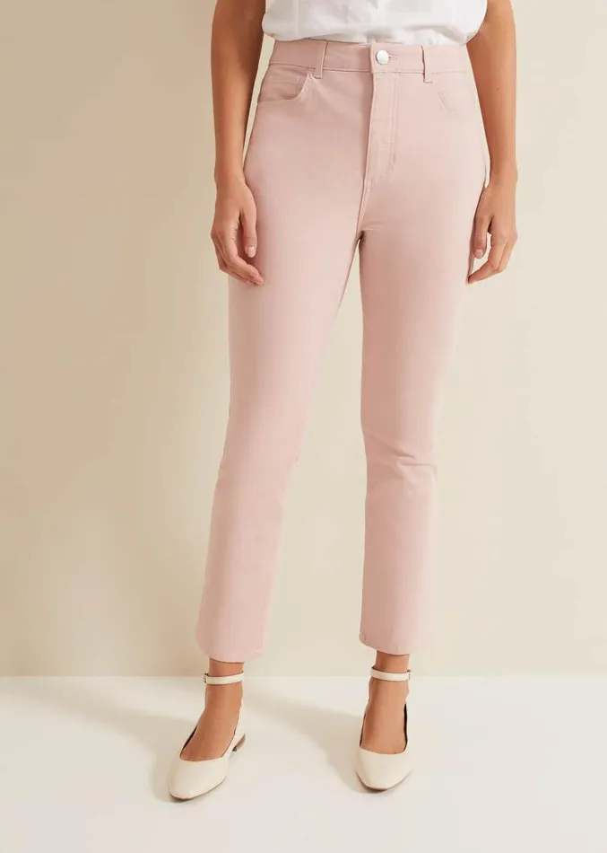 Lindsey Cropped Straight Leg Jeans Pink Women Phase Eight Jeans