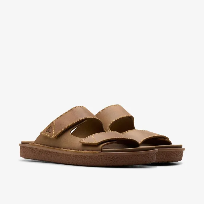 Litton Strap Tan Leather Men Clarks Sandals and Flip Flops