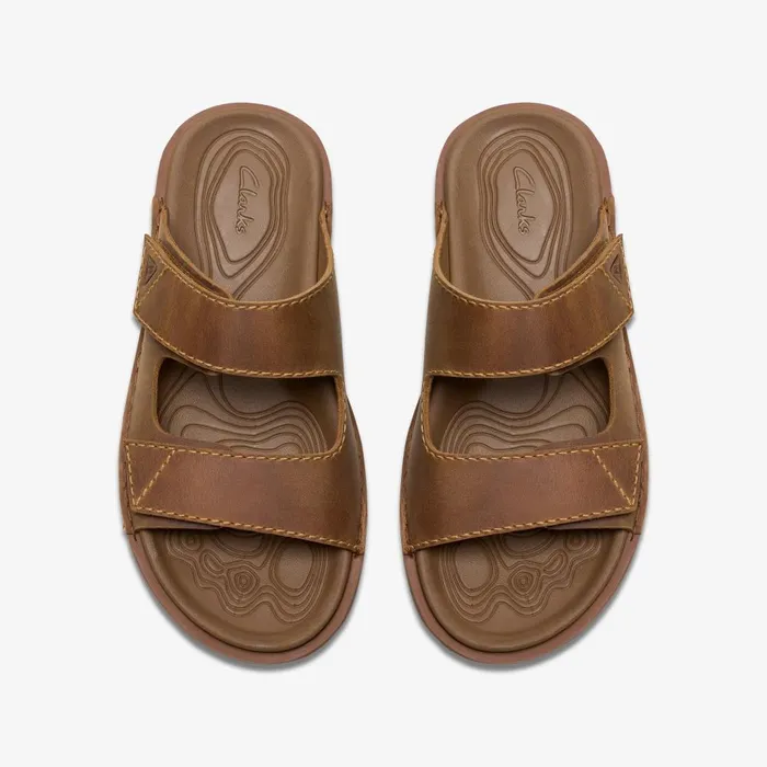 Litton Strap Tan Leather Men Clarks Sandals and Flip Flops