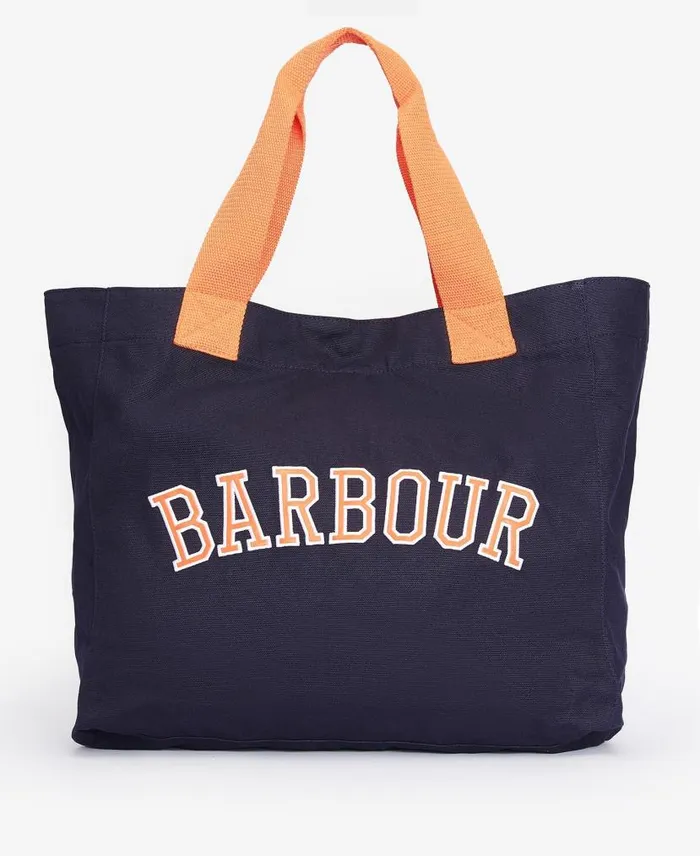 Logo Beach Bag Chambray Blue Women Barbour Bags and Luggage