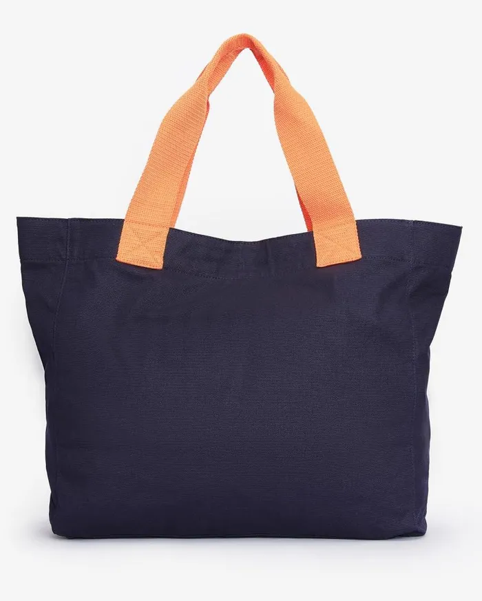 Logo Beach Bag Chambray Blue Women Barbour Bags and Luggage