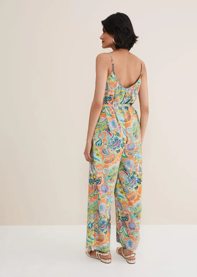 Lou Printed Paisley Boilersuit Multicoloured Women Phase Eight Dresses
