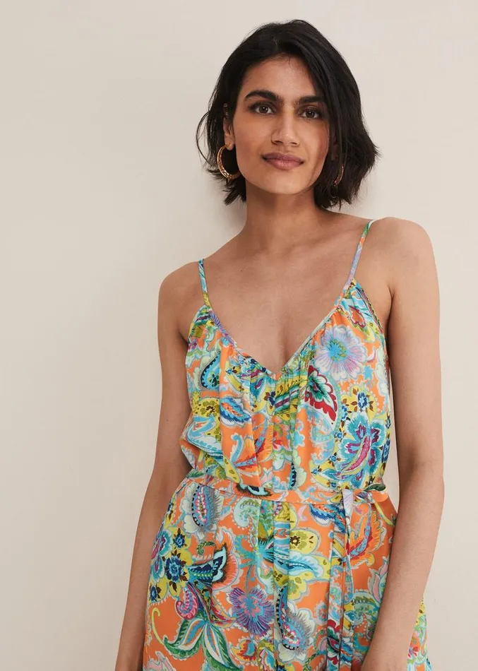 Lou Printed Paisley Boilersuit Multicoloured Women Phase Eight Dresses