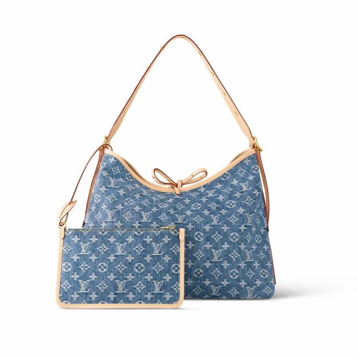 Louis Vuitton CarryAll Bag Louis Vuitton M46855 CarryAll MM Denim Blue 8211 Louis Vuitton Handbag Store 8211 Women