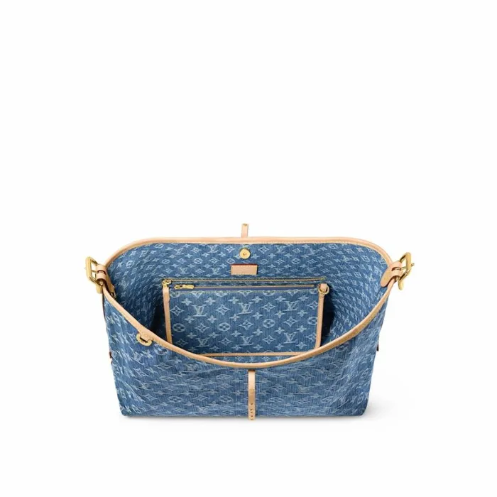 Louis Vuitton CarryAll Bag Louis Vuitton M46855 CarryAll MM Denim Blue 8211 Louis Vuitton Handbag Store 8211 Women