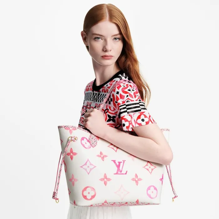 Louis Vuitton Neverfull Bag Louis Vuitton M22980 Neverfull MM Pink Monogram 8211 Louis Vuitton Handbag Store 8211 Women