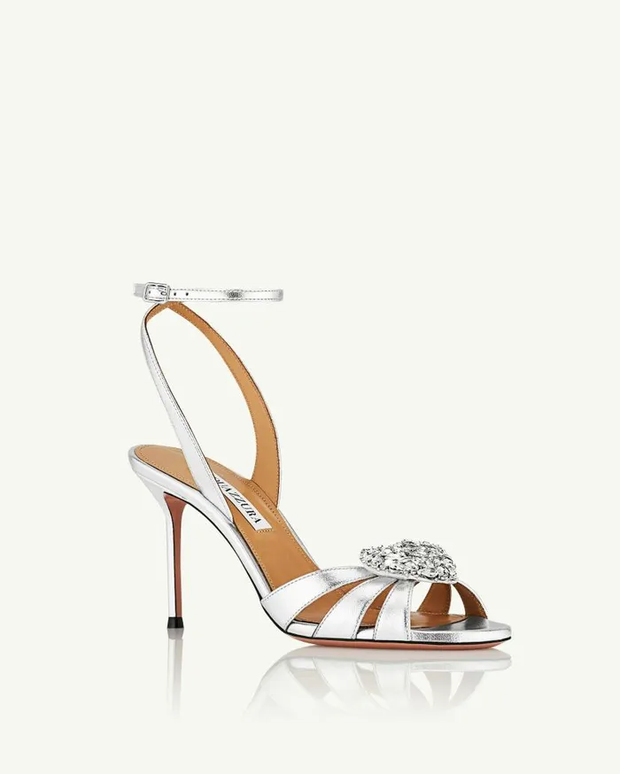 Love Me Sandal 85 Silver Women Aquazzura Bridal