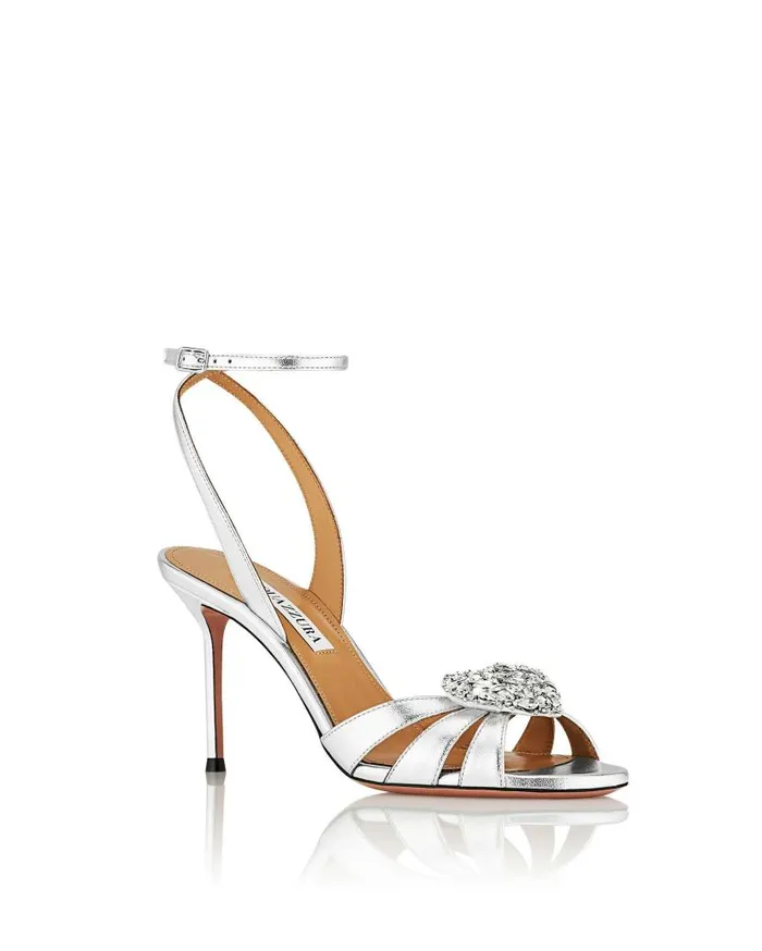 Love Me Sandal 85 Silver Women Aquazzura Bridal Love Me Sandal 85 Silver Women Aquazzura Bridal