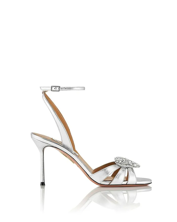 Love Me Sandal 85 Silver Women Aquazzura Bridal Love Me Sandal 85 Silver Women Aquazzura Bridal