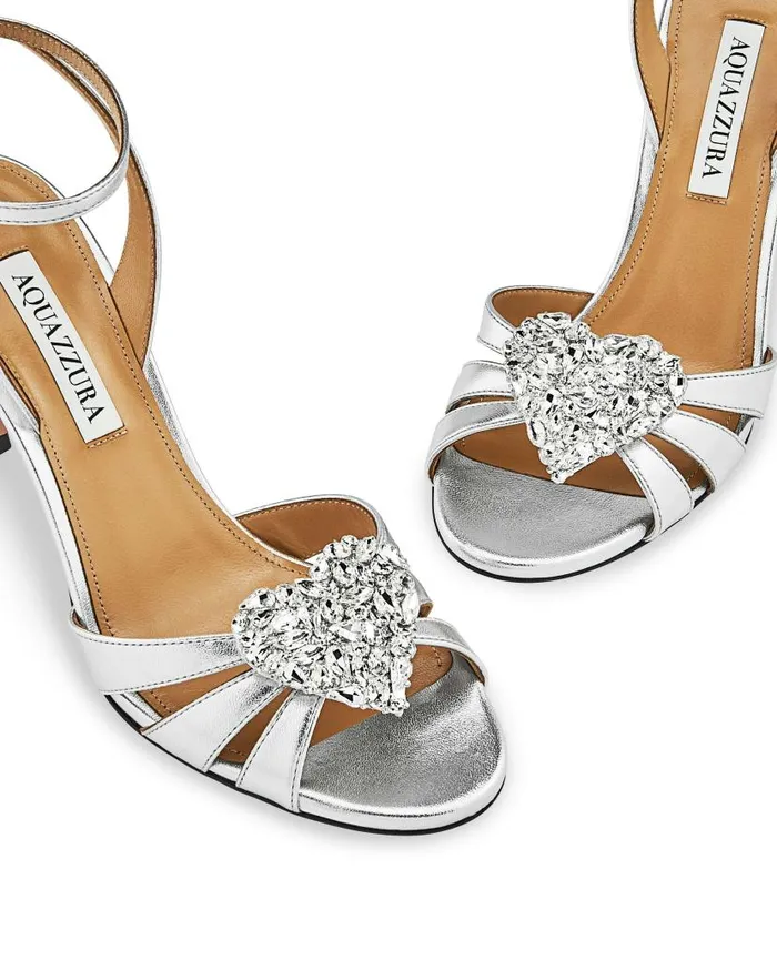 Love Me Sandal 85 Silver Women Aquazzura Bridal Love Me Sandal 85 Silver Women Aquazzura Bridal