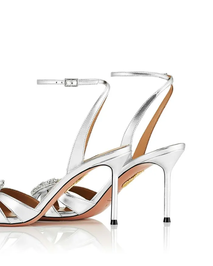 Love Me Sandal 85 Silver Women Aquazzura Bridal Love Me Sandal 85 Silver Women Aquazzura Bridal