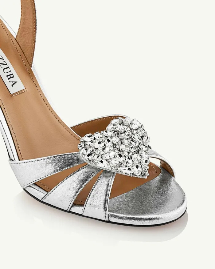 Love Me Sandal 85 Silver Women Aquazzura Bridal Love Me Sandal 85 Silver Women Aquazzura Bridal