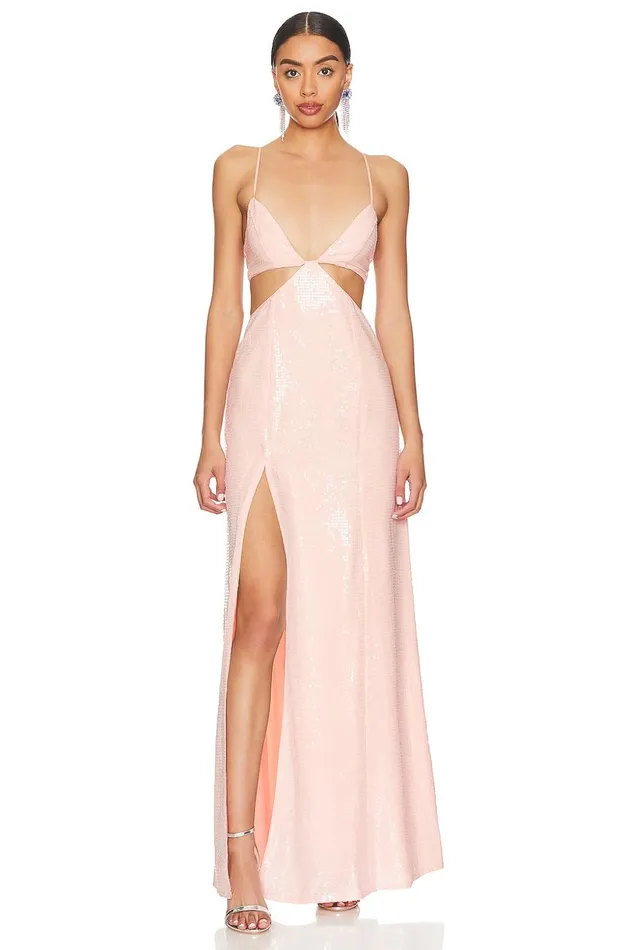 Lovers and Friends Dresses Women Leighton Sequin Gown Champagne Pink
