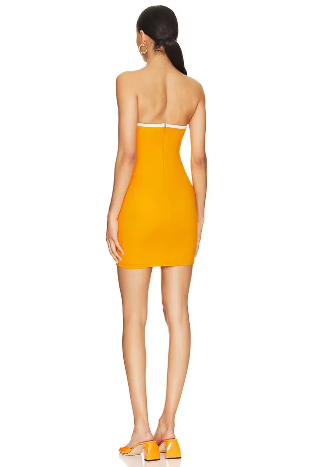 Lovers and Friends Dresses Women Maddison Mini Dress Orange and White
