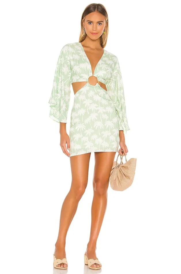 Lovers and Friends Dresses Women Maysa Kimono Dress Palm Tree Print