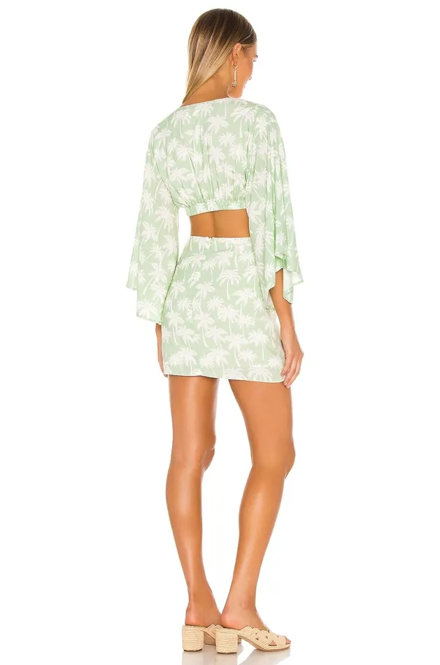 Lovers and Friends Dresses Women Maysa Kimono Dress Palm Tree Print Lovers and Friends Dresses Women Maysa Kimono Dress Palm Tree Print