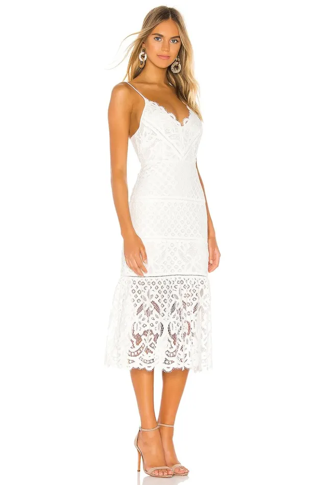 Lovers and Friends Dresses Women Tilly Midi Dress White Lovers and Friends Dresses Women Tilly Midi Dress White