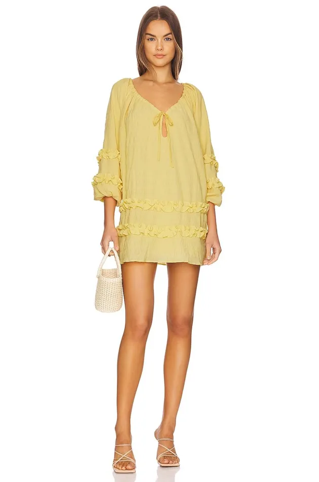 Lovers and Friends Dresses Women Tommy Mini Dress Lemon Yellow