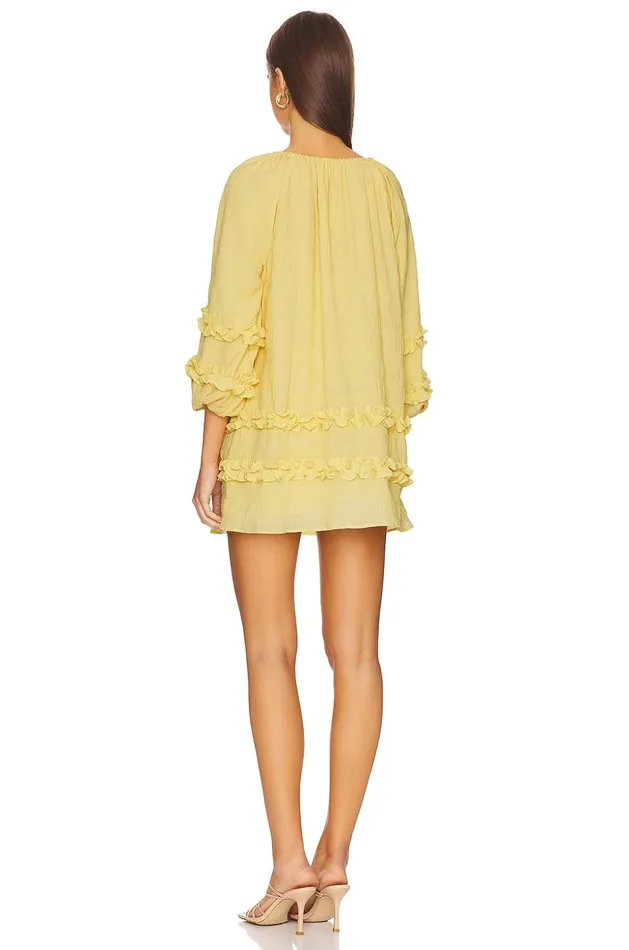Lovers and Friends Dresses Women Tommy Mini Dress Lemon Yellow Lovers and Friends Dresses Women Tommy Mini Dress Lemon Yellow