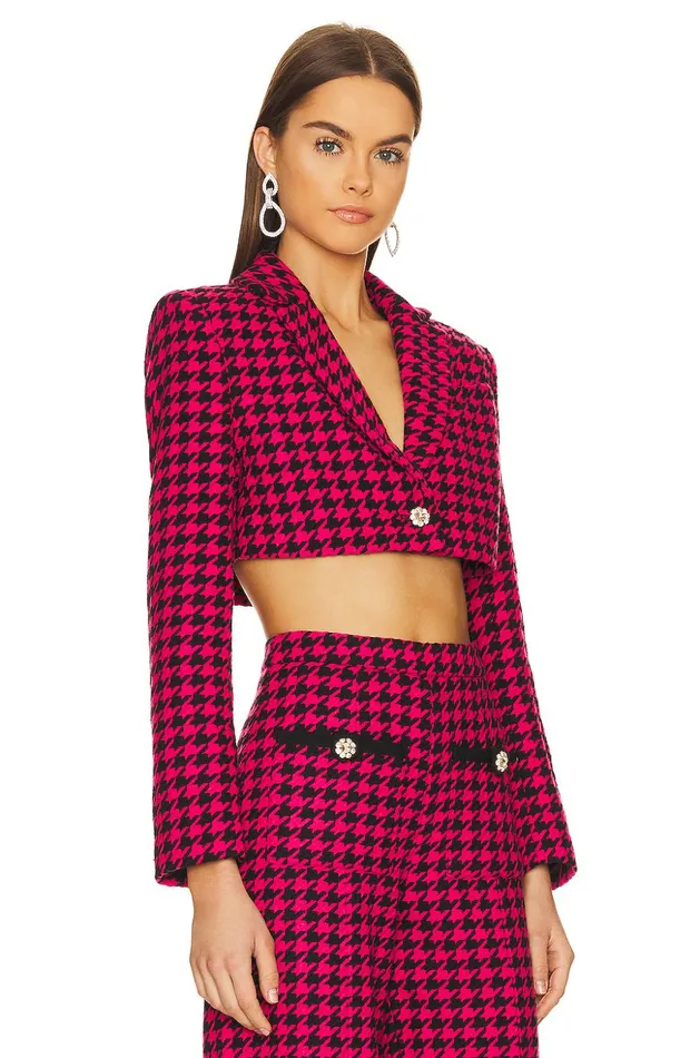 Lovers and Friends Jackets and Coats Women Nadja Cropped Jacket Black and Pink Lovers and Friends Jackets and Coats Women Nadja Cropped Jacket Black and Pink