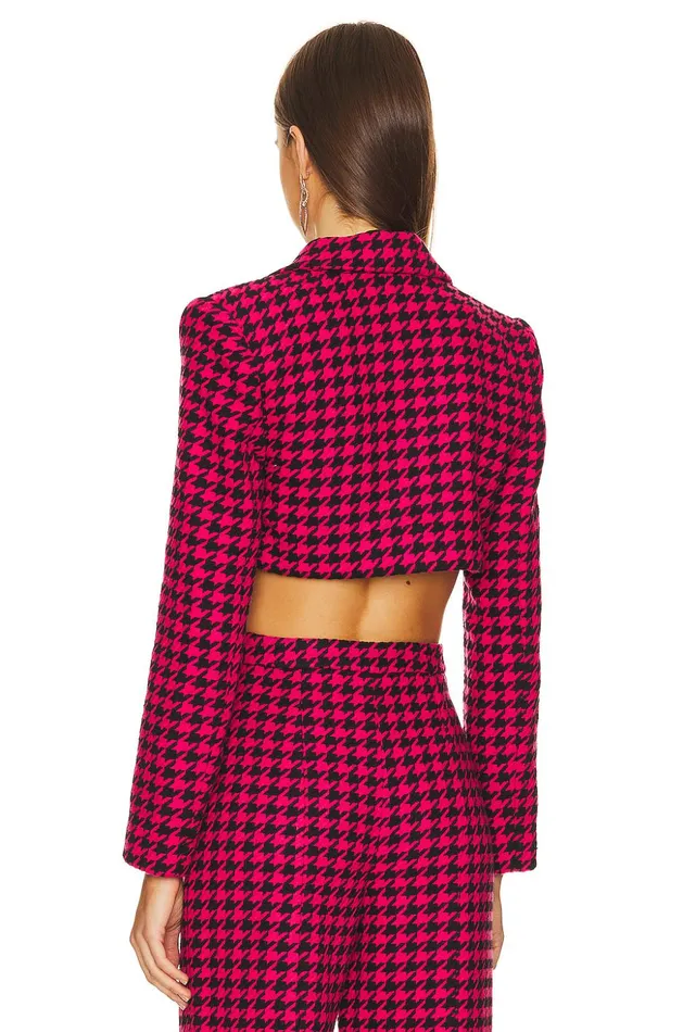 Lovers and Friends Jackets and Coats Women Nadja Cropped Jacket Black and Pink Lovers and Friends Jackets and Coats Women Nadja Cropped Jacket Black and Pink