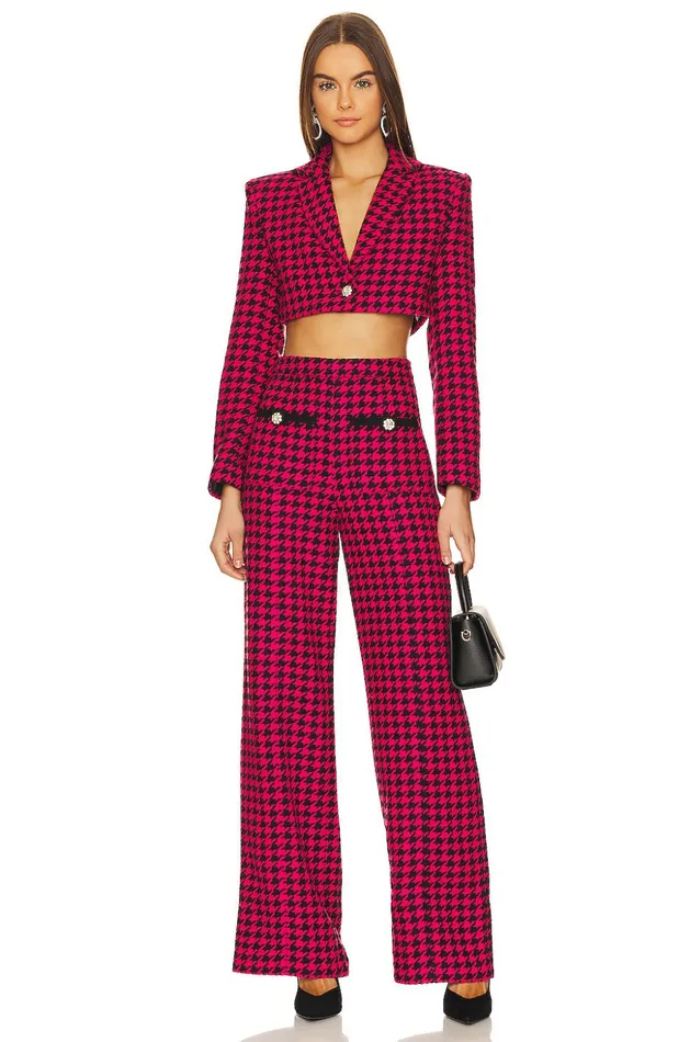 Lovers and Friends Jackets and Coats Women Nadja Cropped Jacket Black and Pink Lovers and Friends Jackets and Coats Women Nadja Cropped Jacket Black and Pink