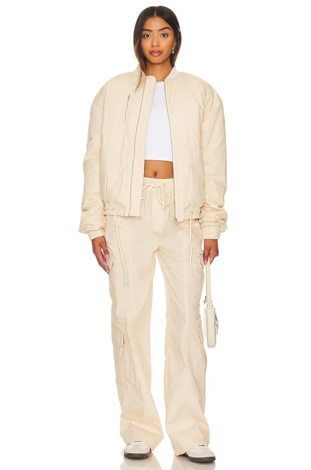 Lovers and Friends Jackets and Coats Women Wren Bomber Jacket Macadamia Neutral Lovers and Friends Jackets and Coats Women Wren Bomber Jacket Macadamia Neutral
