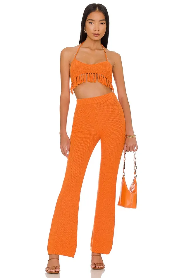 Lovers and Friends Pants Women Devitta Knit Pant Tangerine Lovers and Friends Pants Women Devitta Knit Pant Tangerine