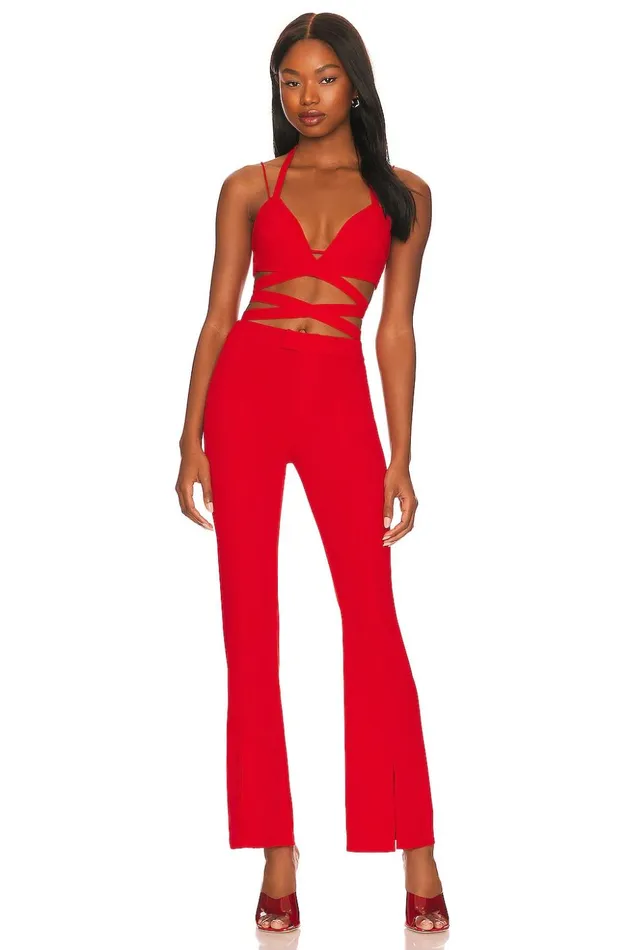 Lovers and Friends Pants Women Imani Pant Red Lovers and Friends Pants Women Imani Pant Red