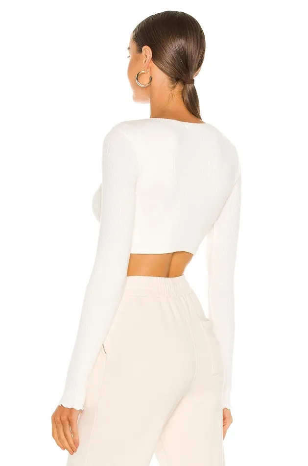 Lovers and Friends Tops Women Edge Cropped Cardigan Ivory Lovers and Friends Tops Women Edge Cropped Cardigan Ivory