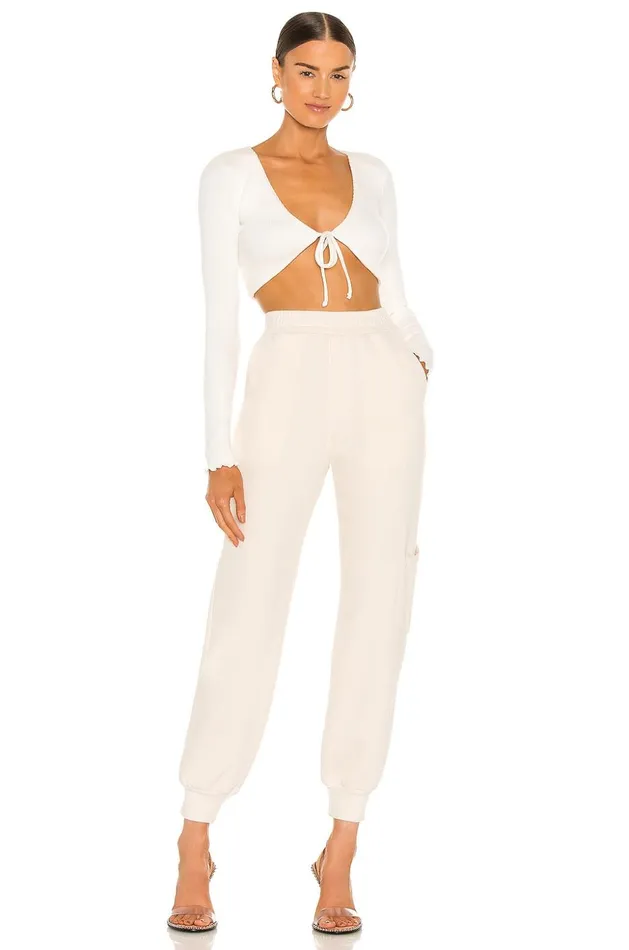 Lovers and Friends Tops Women Edge Cropped Cardigan Ivory Lovers and Friends Tops Women Edge Cropped Cardigan Ivory