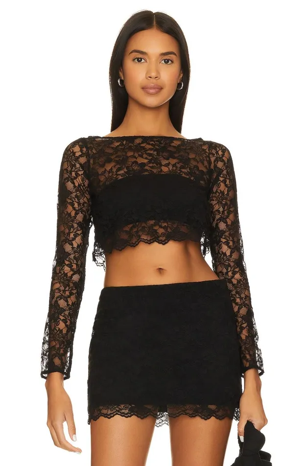 Lovers and Friends Tops Women Gracia Crop Top Black
