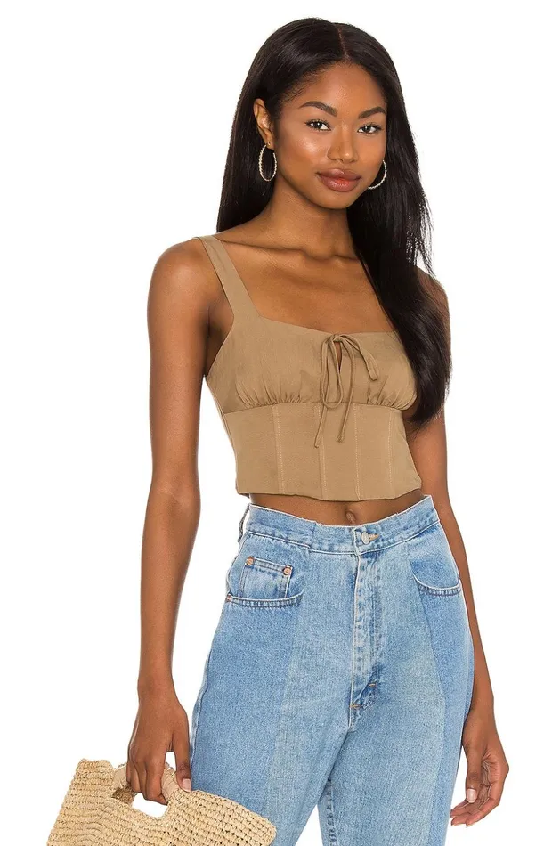 Lovers and Friends Tops Women Steph Tank Top Tan