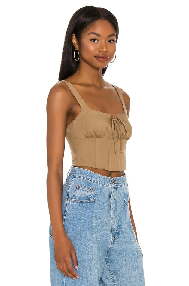 Lovers and Friends Tops Women Steph Tank Top Tan Lovers and Friends Tops Women Steph Tank Top Tan