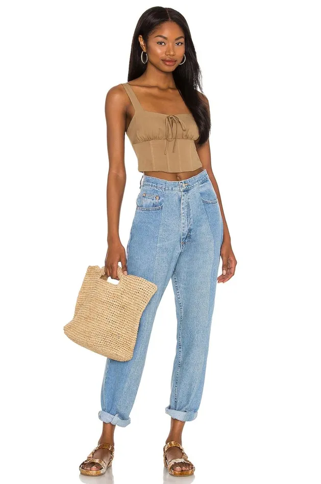 Lovers and Friends Tops Women Steph Tank Top Tan Lovers and Friends Tops Women Steph Tank Top Tan