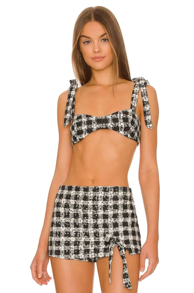 Lovers and Friends Tops Women Winnie Bralette Black and Ivory