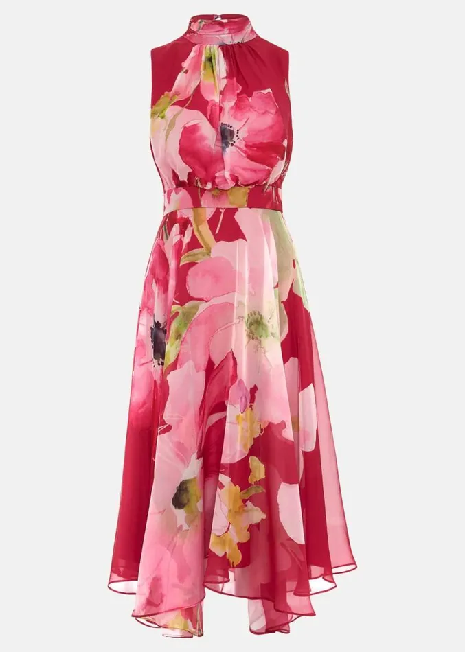 Lucinda Floral Midi Dress Multicoloured Women Phase Eight Dresses