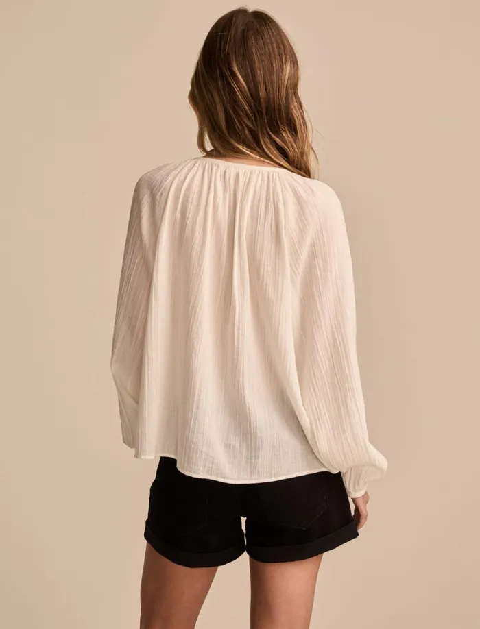 Lucky Brand Blouses Women Ruffle Tuxedo Blouse Tofu
