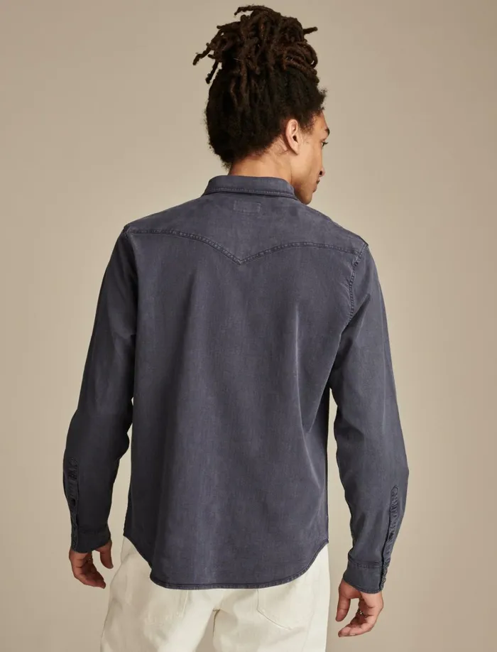 Lucky Brand ButtonDowns Men Cole Hauser Twill Western Shirt Parisian Nights