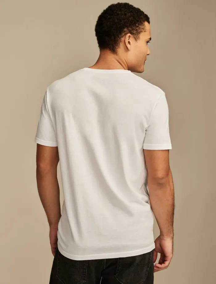 Lucky Brand Graphic Tees Men Fender Leopard Marshmallow