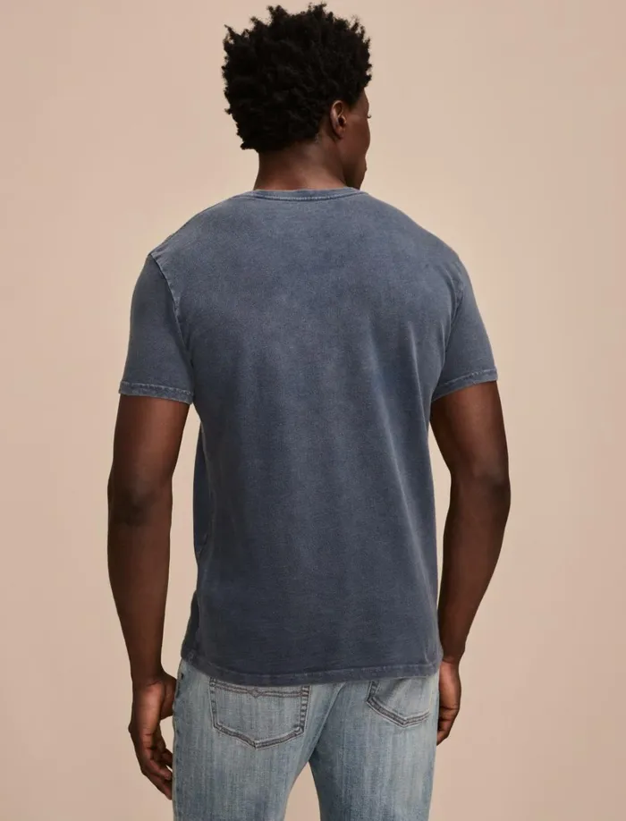 Lucky Brand Graphic Tees Men Lucky Clover Logo Dress Blues