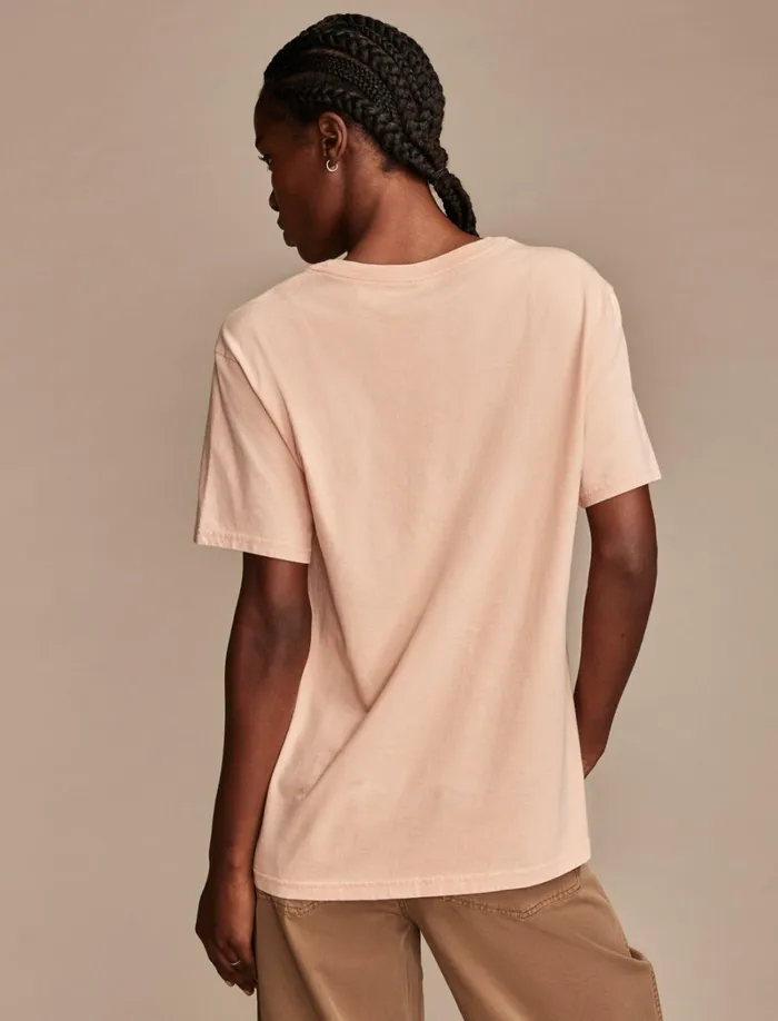 Lucky Brand Graphic Tees Women Heritage Bouquet Boyfriend Tee Mahogany Rose
