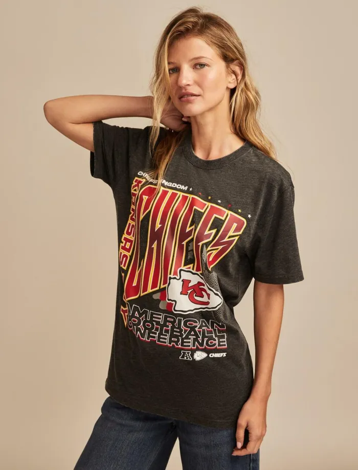 Lucky Brand Graphic Tees Women Kansas City Chiefs Graphic Tee 001 Black