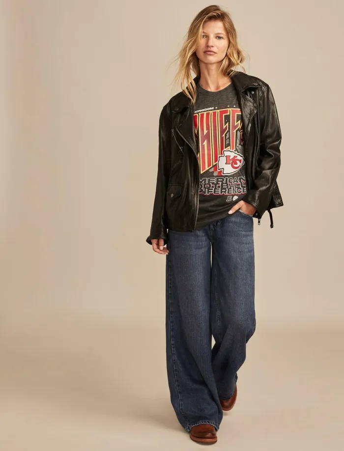 Lucky Brand Graphic Tees Women Kansas City Chiefs Graphic Tee 001 Black