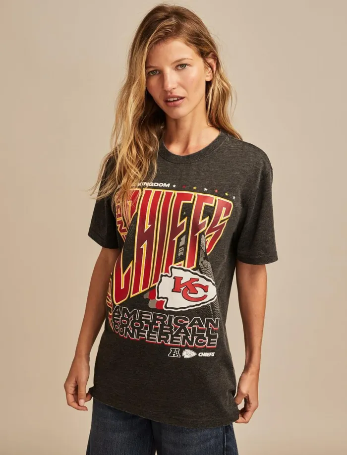 Lucky Brand Graphic Tees Women Kansas City Chiefs Graphic Tee 001 Black